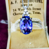 【大粒 5.74ct】天然タンザナイト 天然ダイヤモンド ネックレス