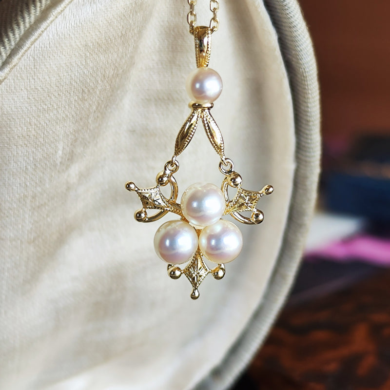 MIKIMOTO ミキモト あこや真珠 ヴィンテージネックレス