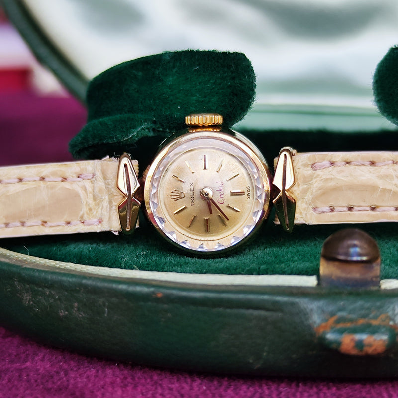 ROLEX ロレックス Orchid オーキッド 18金無垢 手巻き アンティーク腕時計