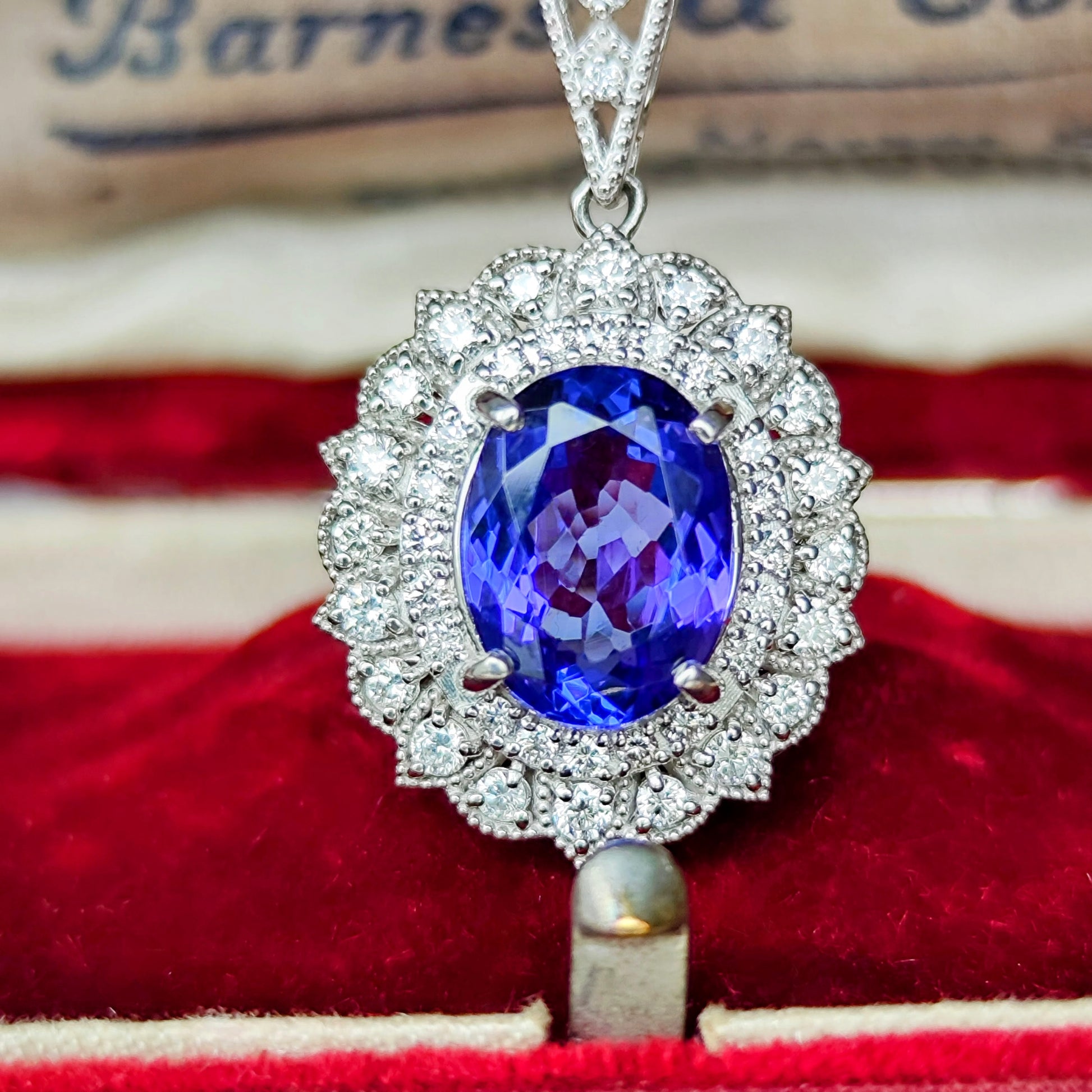 天然タンザナイト 2.27ct 天然ダイヤモンド ネックレス