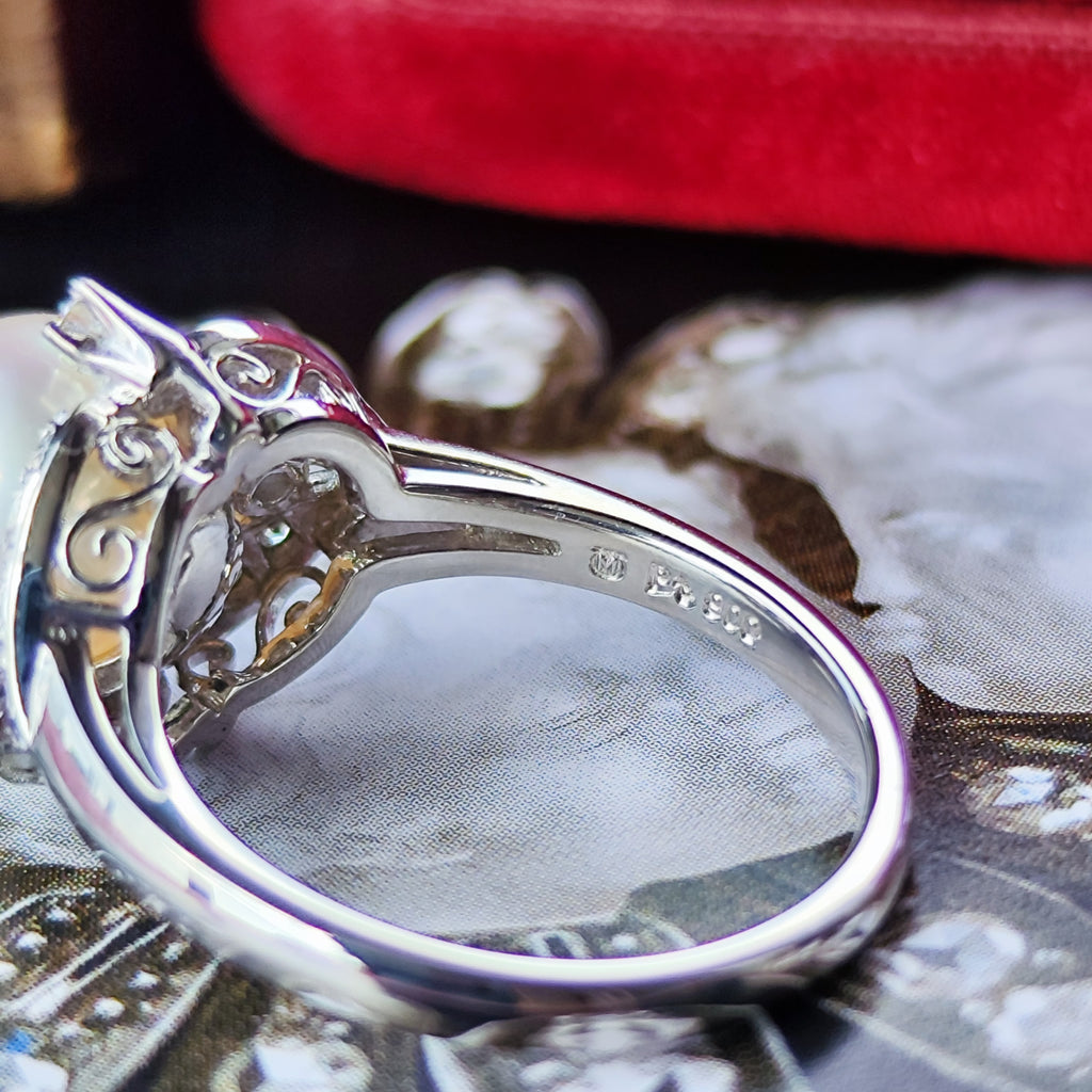 MIKIMOTO ミキモト あこや真珠 ダイヤモンド プラチナリング