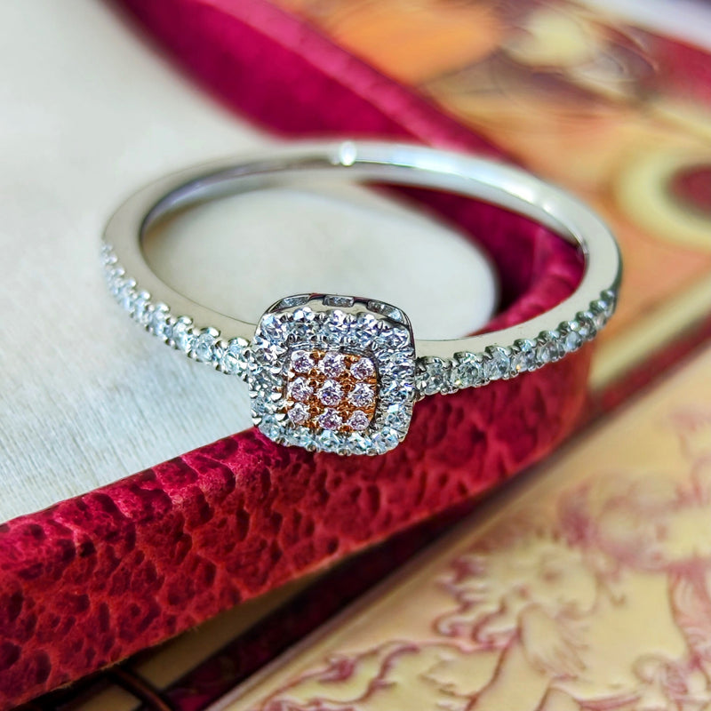 【ピンクダイヤ】天然ダイヤモンド プラチナリング