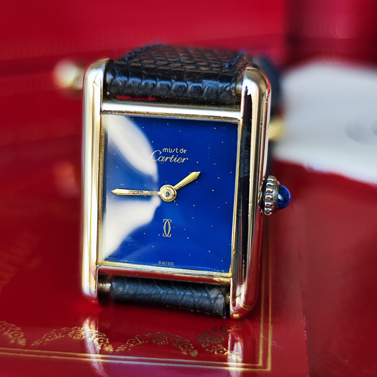 OH済み】Cartier カルティエ マストタンク ラピスラズリ文字盤 手巻き