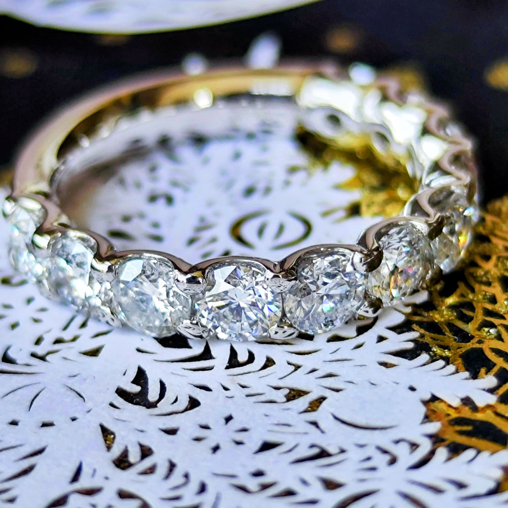 【2.10ct】天然ダイヤモンド ハーフエタニティリング