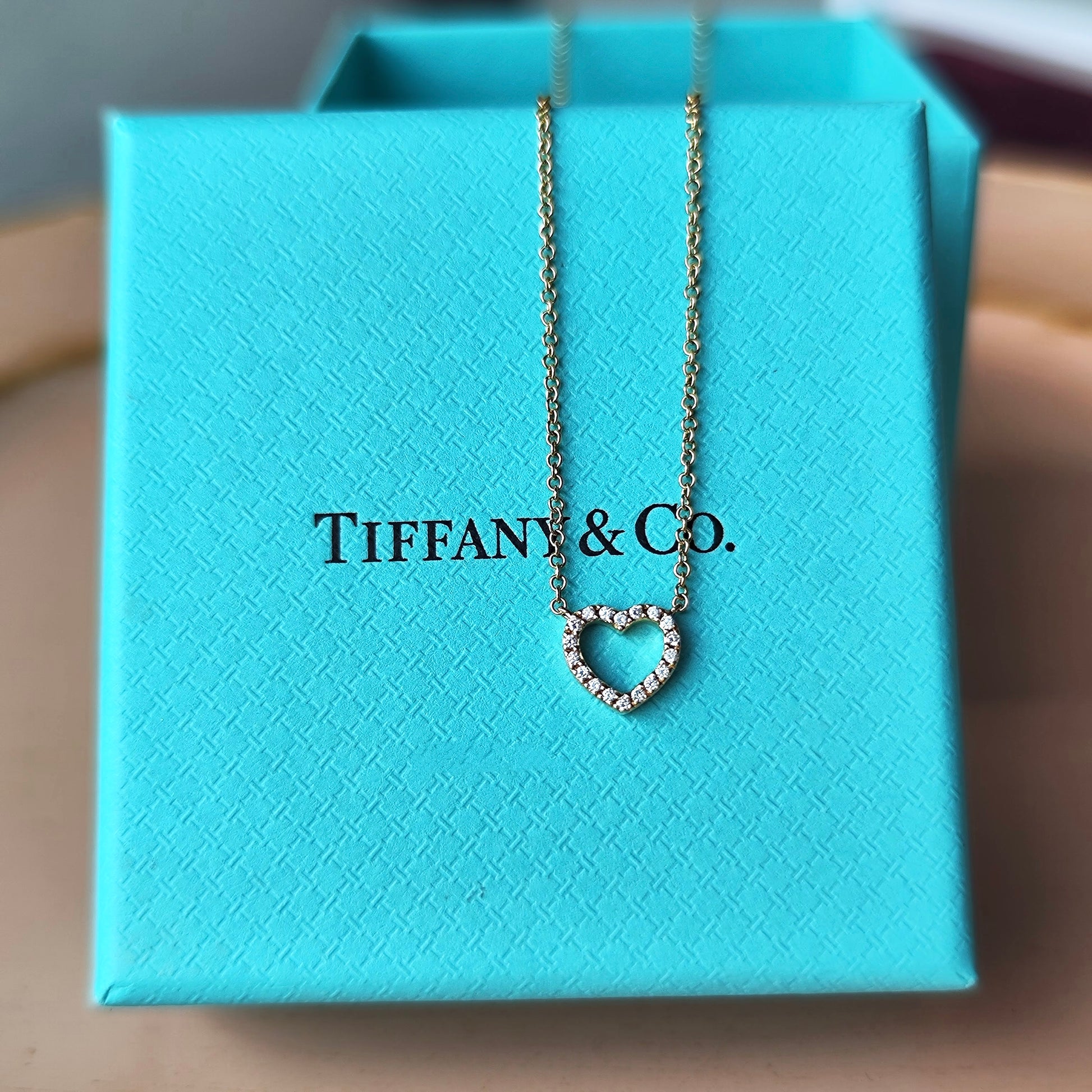 TIFFANY &Co ティファニー メトロハート ダイヤモンド ネックレス