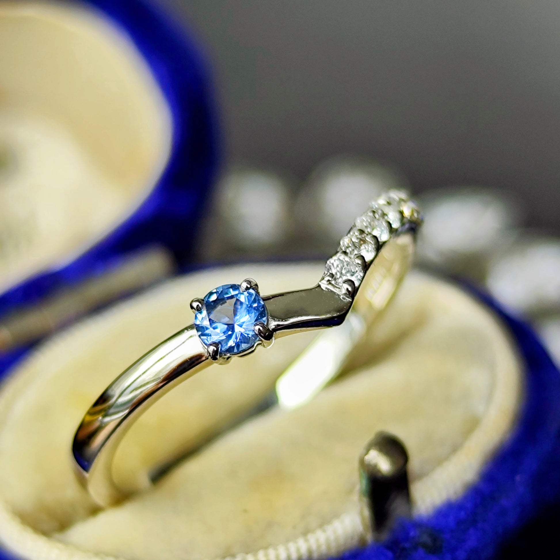 【幻のサファイア ヨーゴ渓谷】天然サファイア 天然ダイヤモンド リング 非加熱