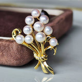 MIKIMOTO ミキモト あこや真珠 花束 ブローチ