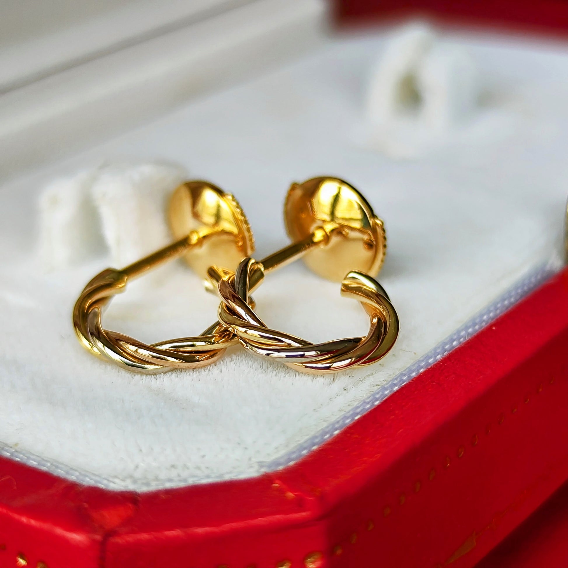 Cartier カルティエ トリニティピアス スリーカラー 18金