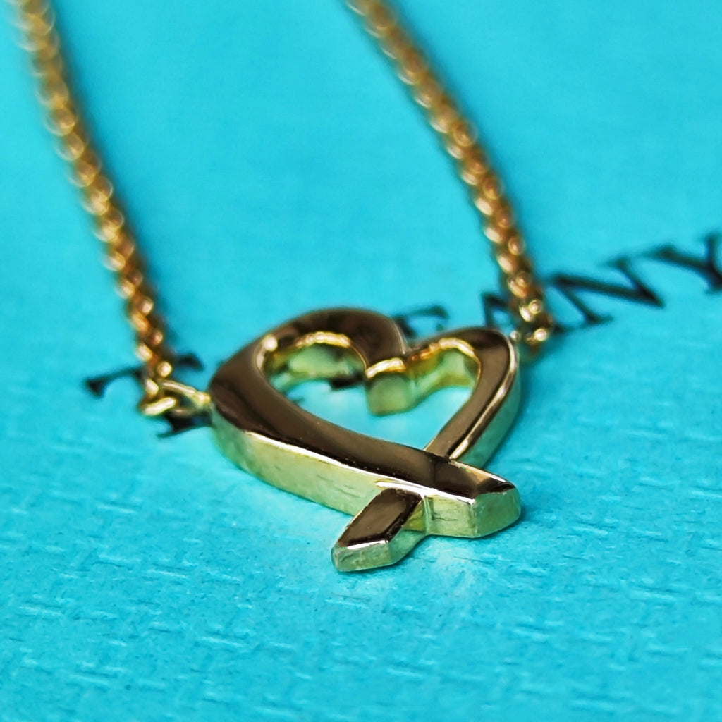 TIFFANY&Co ティファニー ラビングハート ネックレス 18金YG