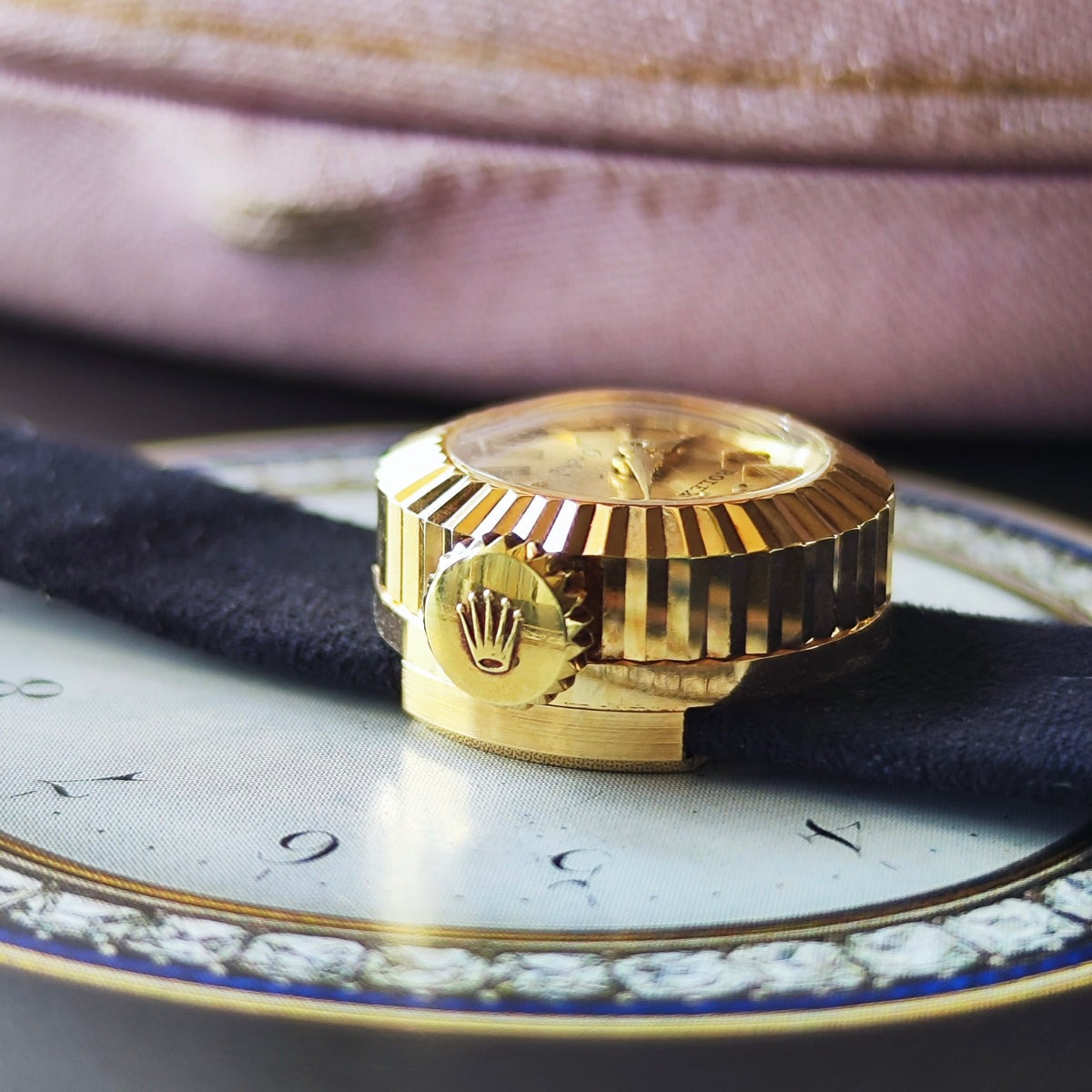 【OH済み】ROLEX ロレックス CHAMELEON カメレオン Orchid 18金無垢 手巻き腕時計