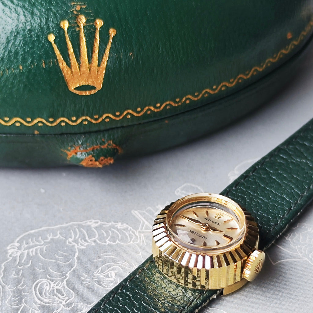 【ROLEX CHAMELEON】ロレックス カメレオン 18金無垢 手巻き腕時計 OH済み