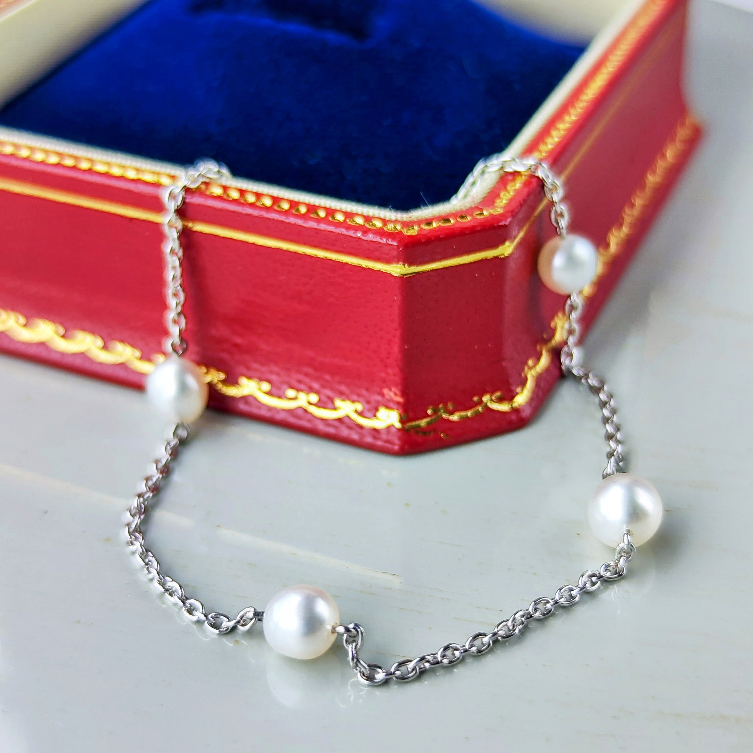 MIKIMOTO ミキモト 白蝶真珠 ブレスレット 18金WG – Mico宝飾店