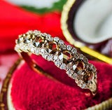 【お値下げ】ローズカット 天然ブラウンダイヤモンド 18金リング