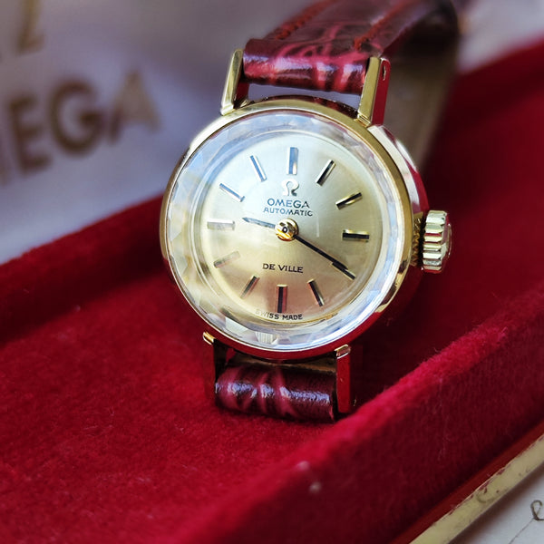 【OH済み 自動巻き】OMEGA  オメガ デビル カットガラス ゴールド