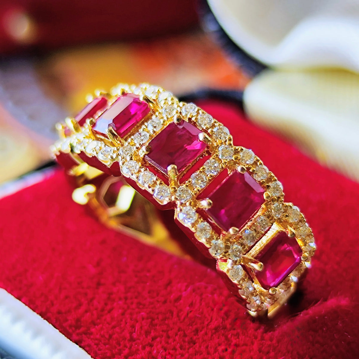 天然ルビー 1.25ct 天然ダイヤモンド リング
