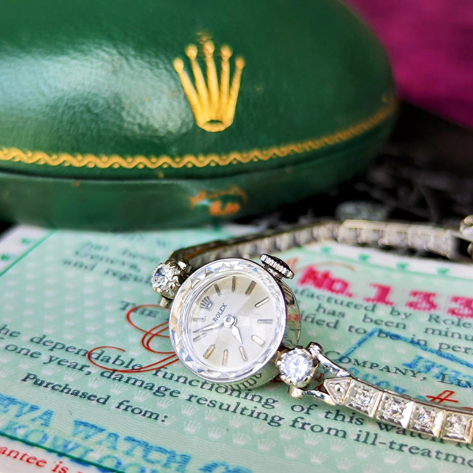 【OH済み】ROLEX ロレックス ダイヤモンド 14金無垢 ジュエリーウォッチ 手巻き