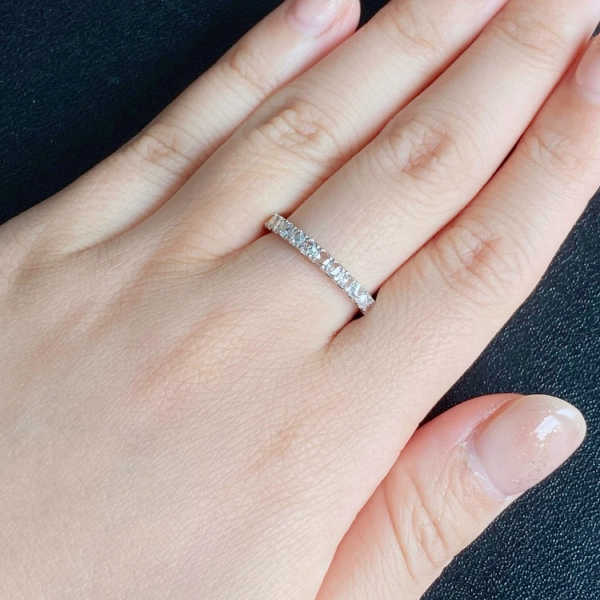 ローズカット】天然ダイヤモンド ハーフエタニティリング – Mico宝飾店