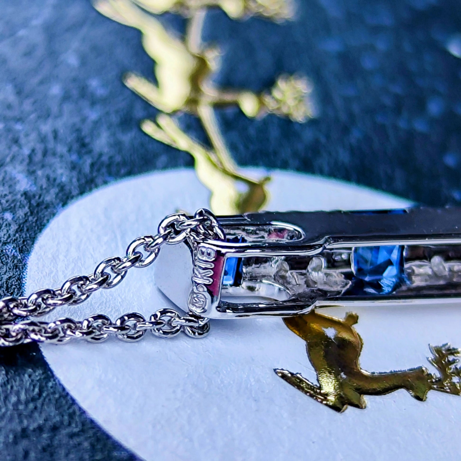 MIKIMOTO ミキモト 天然サファイア 天然ダイヤモンド ネックレス