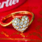 Cartier カルティエ ハートシェイプウィズ ダイヤモンド 18金リング