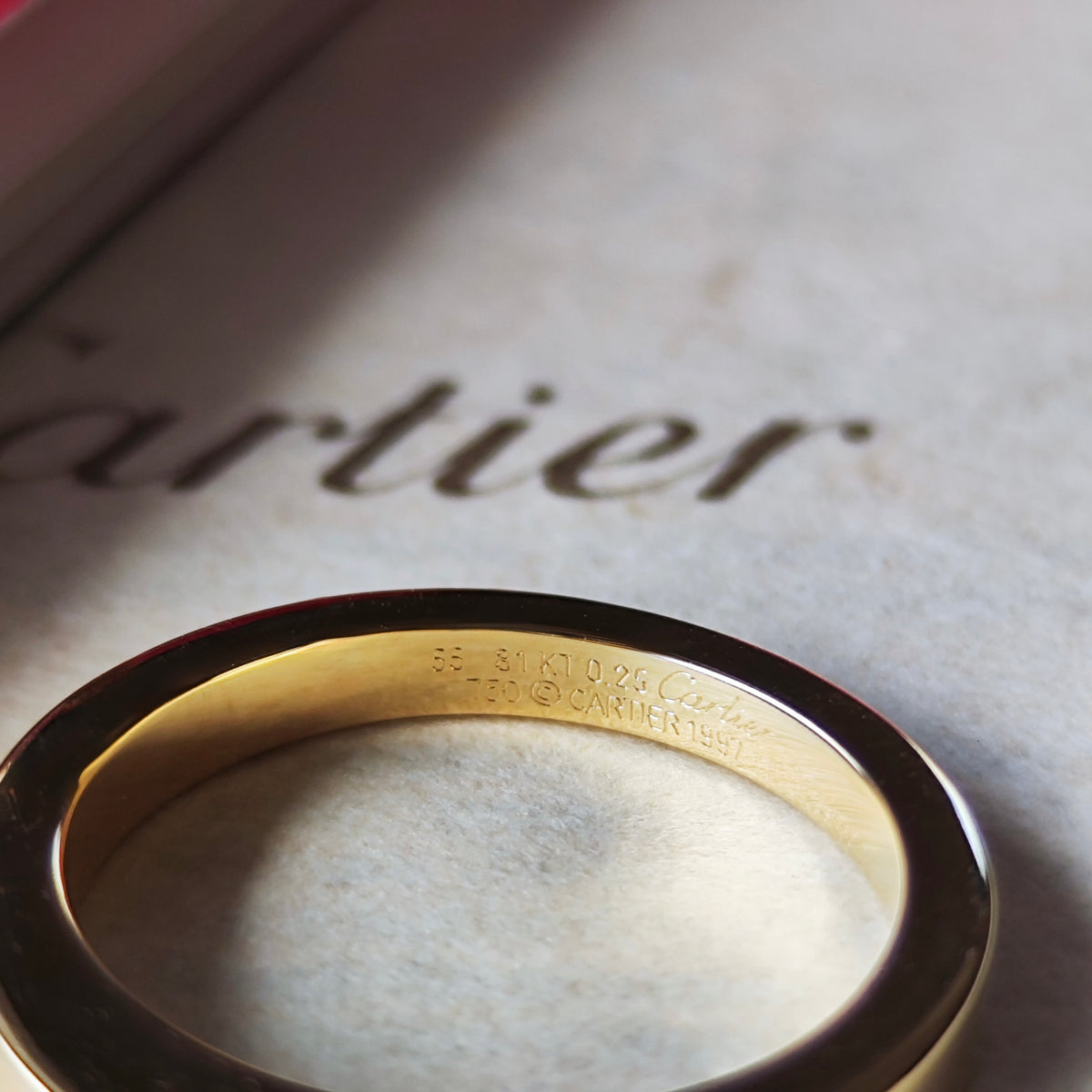 Cartier カルティエ タンクリング ダイヤモンド 18金YG 55