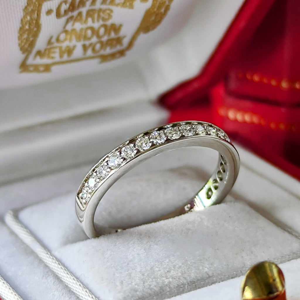 Cartier カルティエ ダイヤモンド ハーフエタニティリング 50