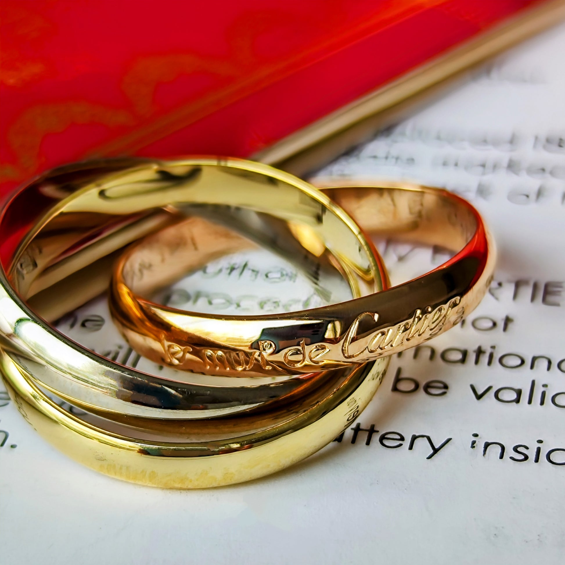 Cartier カルティエ トリニティ スリーカラー リング 54