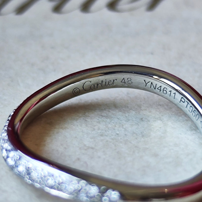 Cartier カルティエ トリニティルバン ダイヤモンドリング プラチナ 8号
