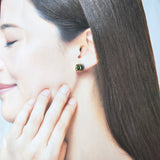 【シュガーローフ】天然エメラルド 天然ダイヤモンド ピアス