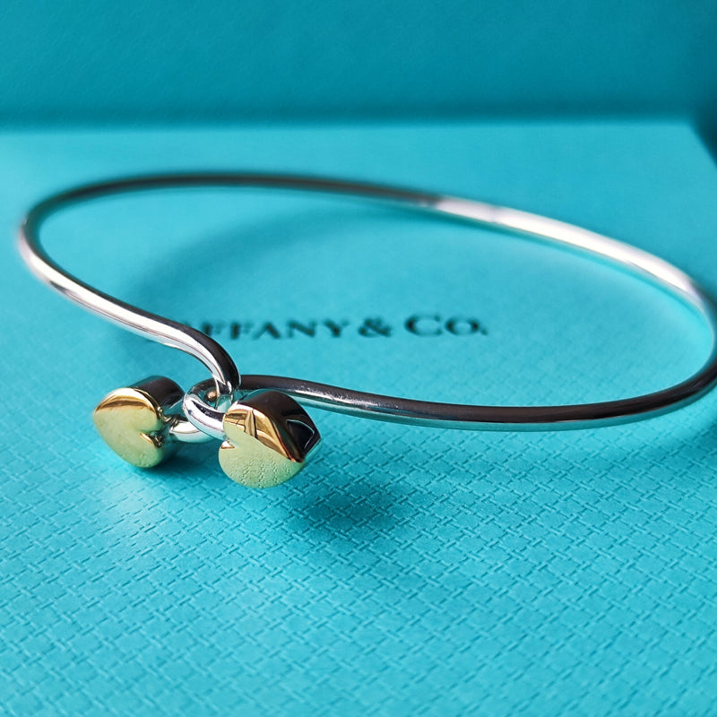 TIFFANY &Co ティファニー ダブルハート バングル
