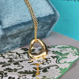 TIFFANY &Co ティファニー オープンハート ダイヤモンド ネックレス 18金YG