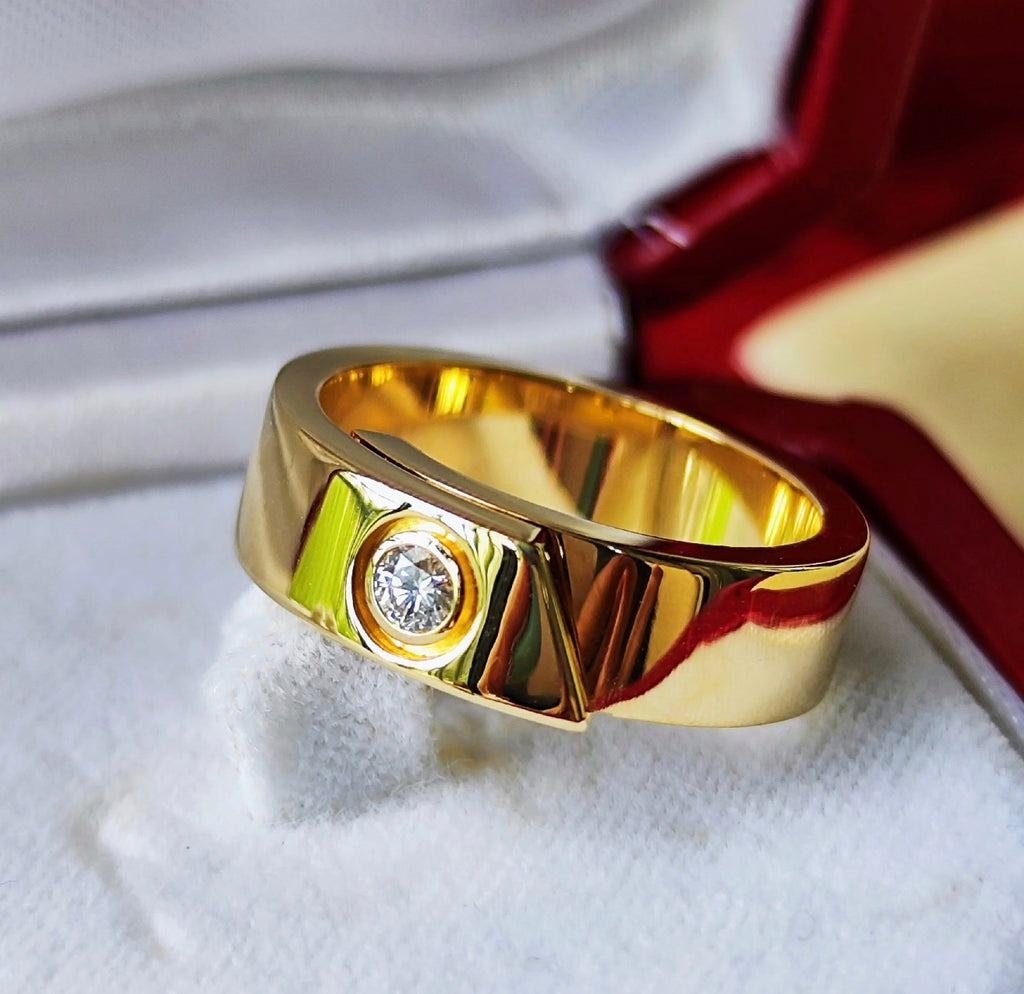 【Cartier 廃盤】カルティエ アニバーサリーリング ダイヤモンド 18金YG 50