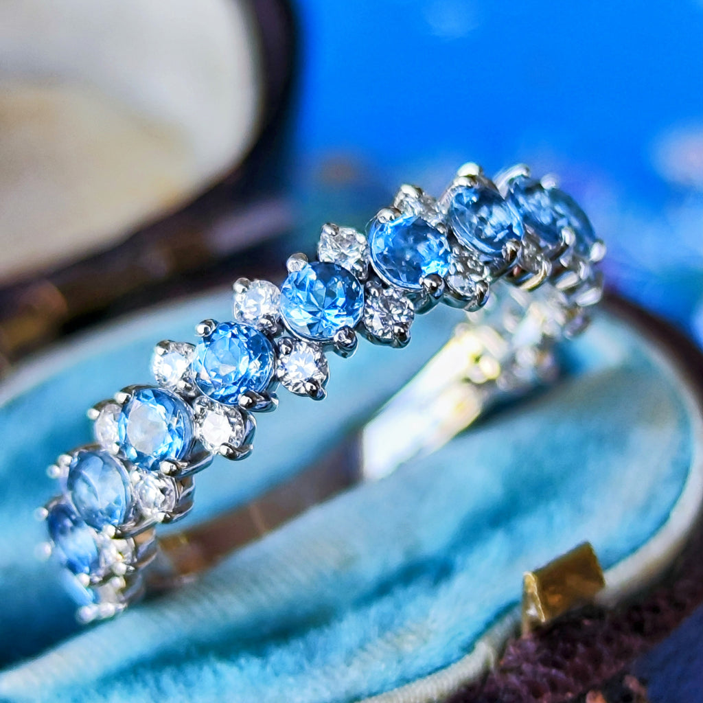 天然アクアマリン 天然ダイヤモンド リング