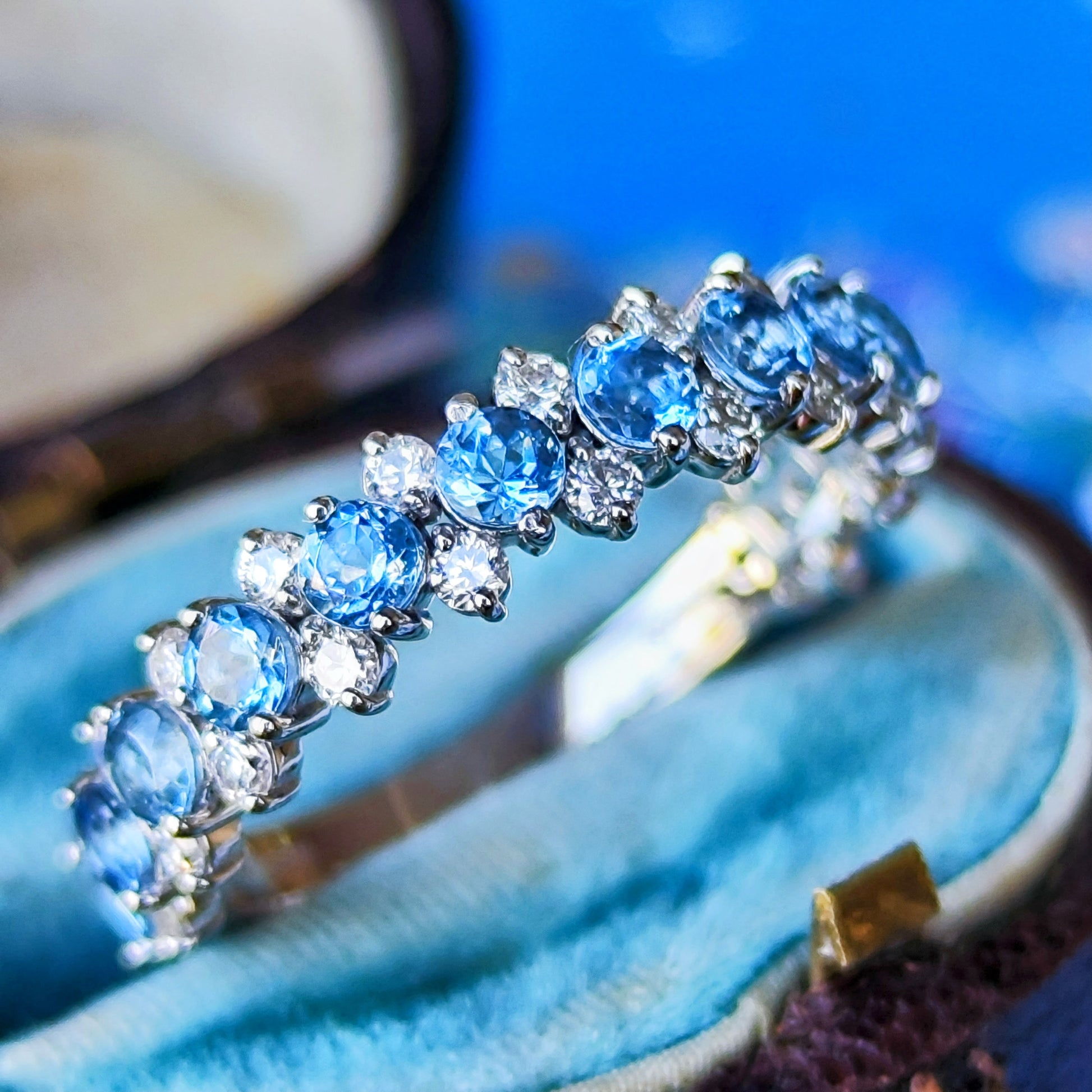 天然アクアマリン 天然ダイヤモンド リング