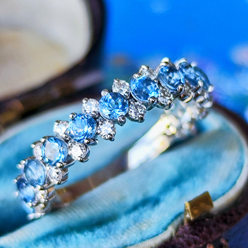 天然アクアマリン 天然ダイヤモンド リング