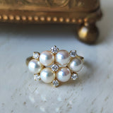 MIKIMOTO ミキモト あこやベビーパール 天然ダイヤモンド リング