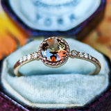 天然アンダリュサイト 天然ダイヤモンド リング