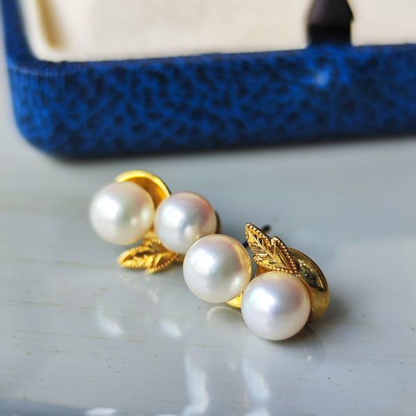 MIKIMOTO ミキモト あこや真珠 ヴィンテージピアス