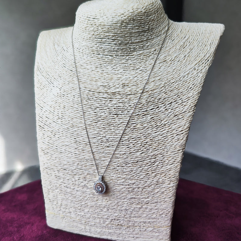 【Dカラー】天然ダイヤモンド 0.30ct VS2 ピンクダイヤ ネックレス