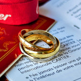 Cartier カルティエ トリニティ 18金スリーカラー 51