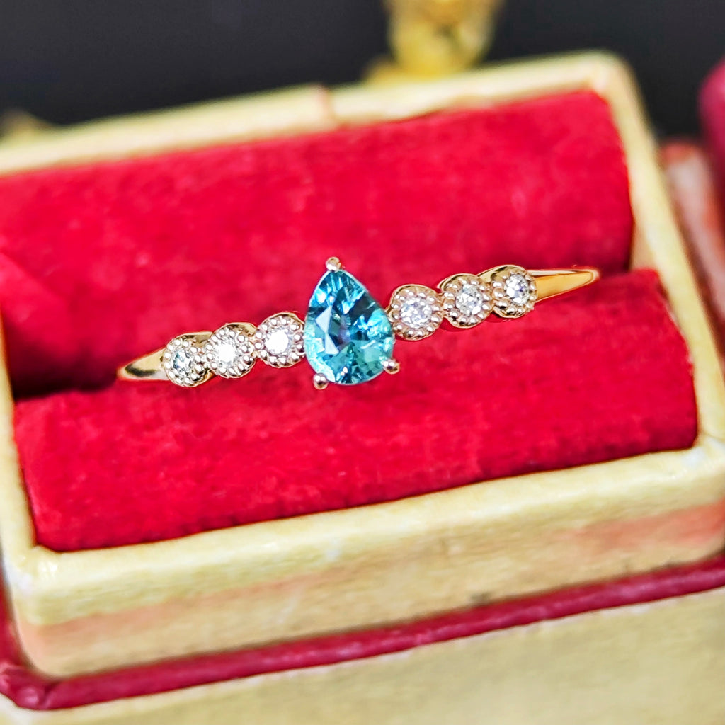 天然グランディディエライト 0.18ct 天然ダイヤモンド