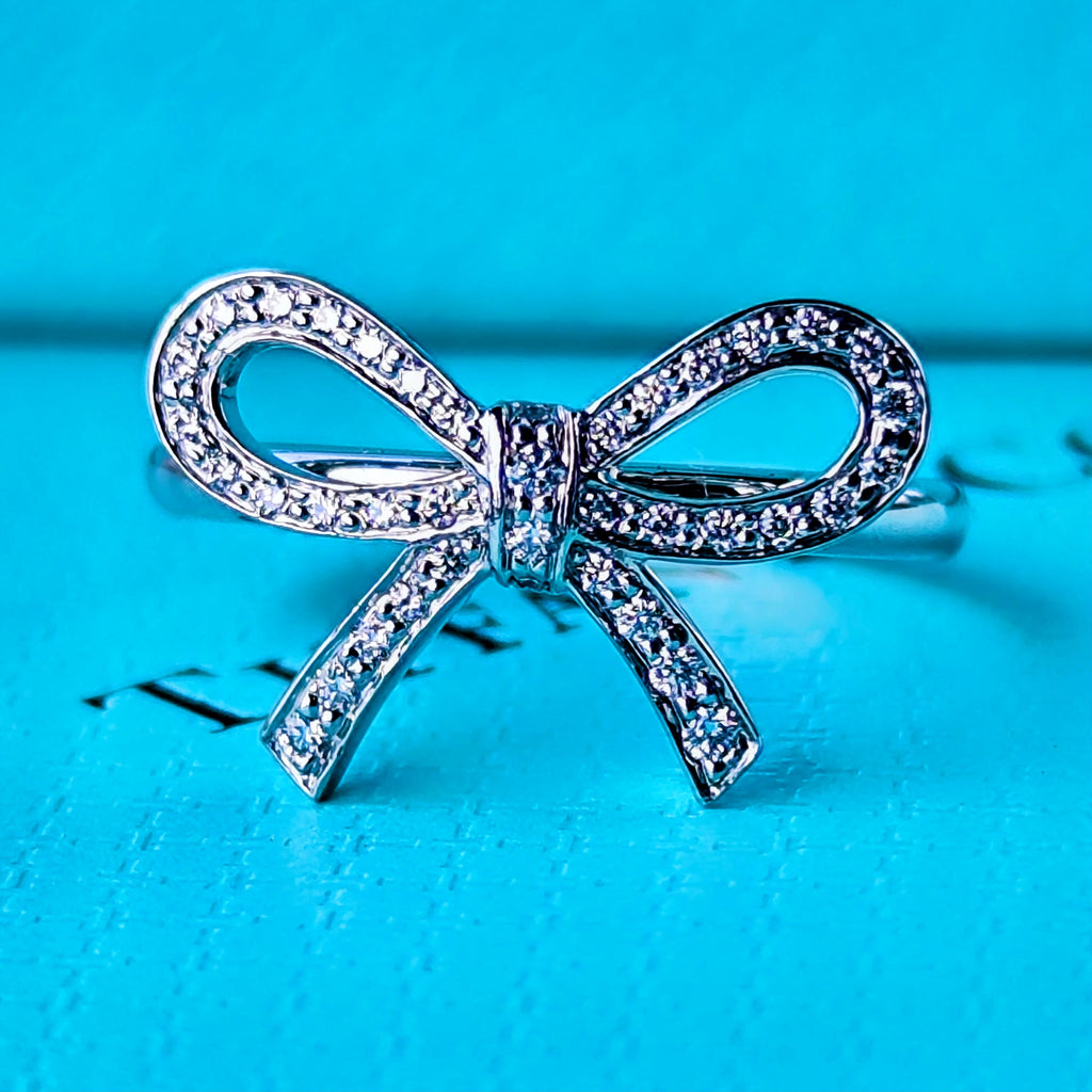 TIFFANY&Co ティファニー ボウ ダイヤモンド リボンリング