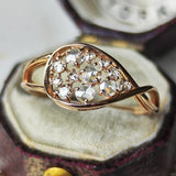 【ローズカット】天然ダイヤモンド 18金PG リング