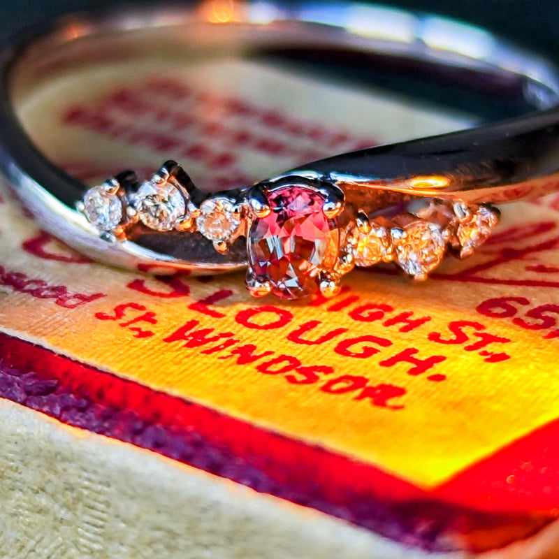 天然アレキサンドライト 天然ダイヤモンド プラチナリング