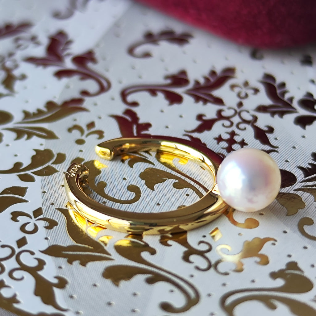 【お値下げ】MIKIMOTO ミキモト あこや真珠 18金 イヤーカフ