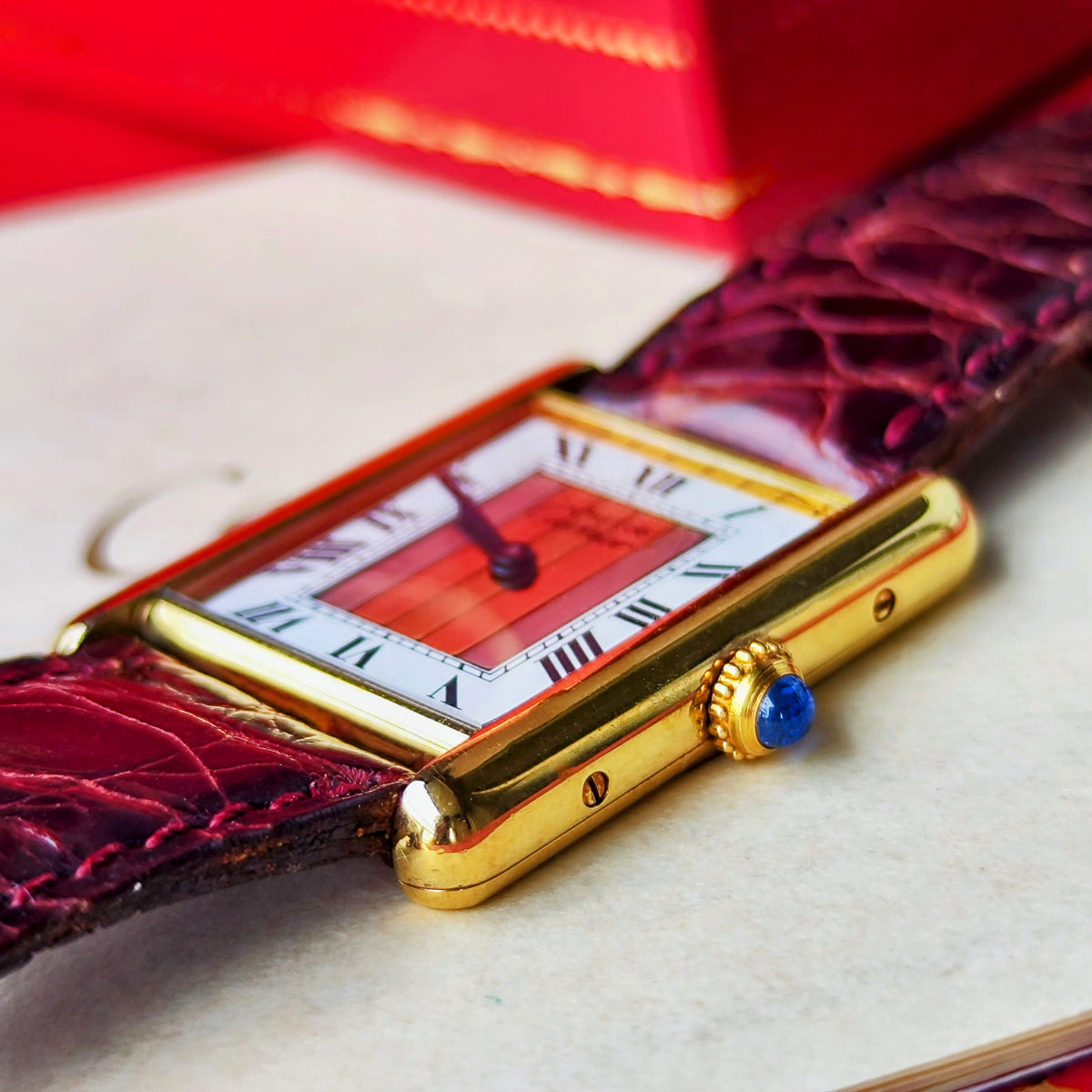 Cartier カルティエ マストタンク LMトリニティミラー文字盤 クォーツ腕時計