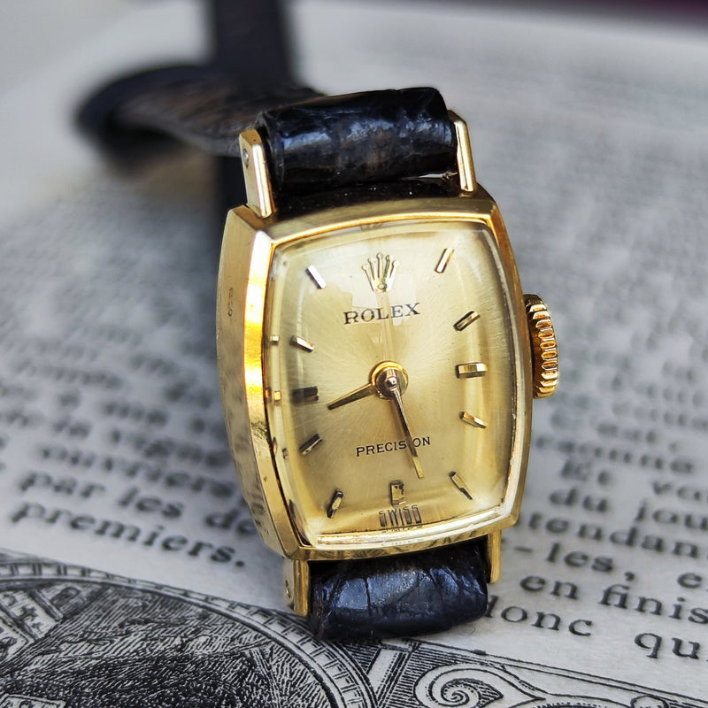 【OH済み】ROLEX ロレックス トノー型 金無垢 手巻き腕時計