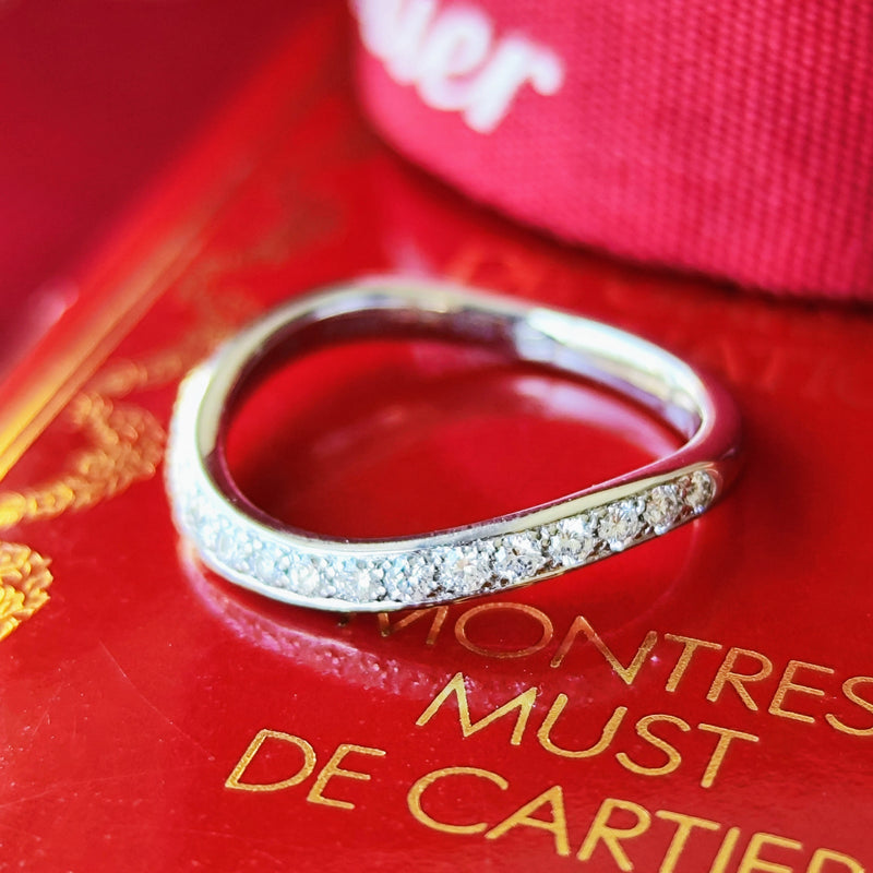 Cartier カルティエ トリニティルバン ダイヤモンドリング プラチナ 8号