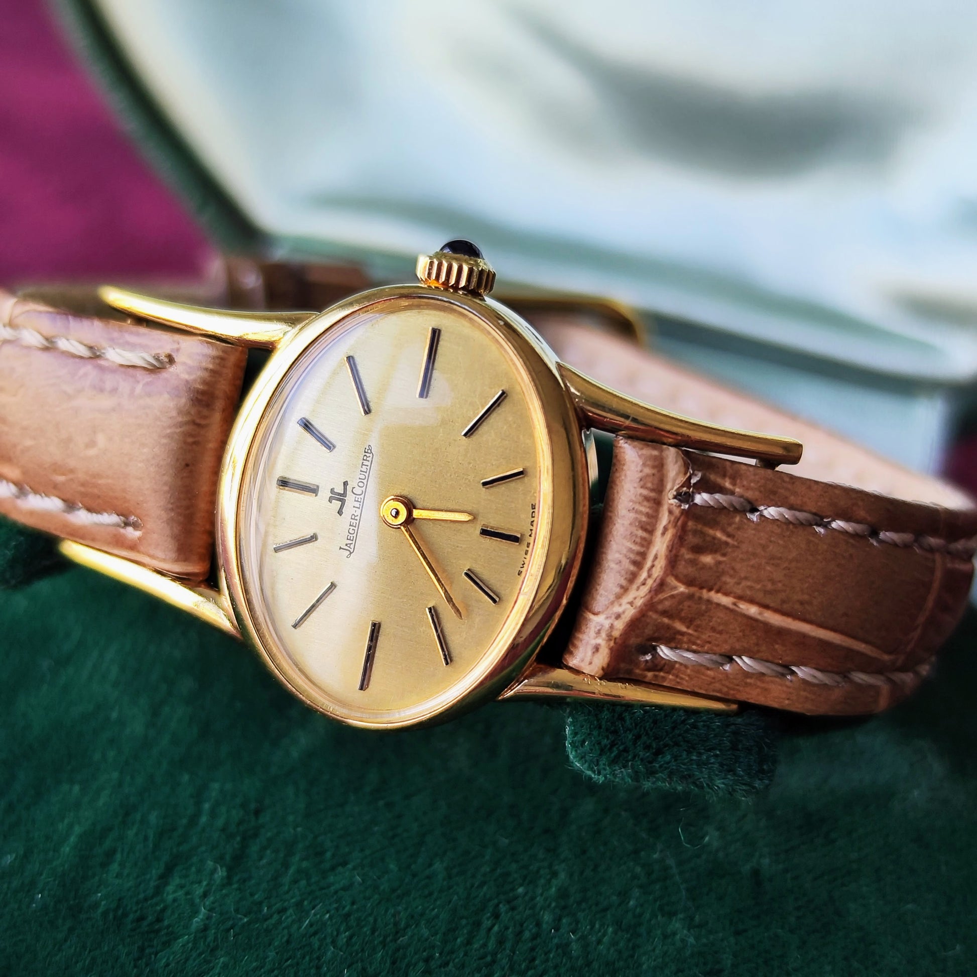 【OH済み】JAEGER LE COULTRE ジャガー・ルクルト 18金無垢 手巻き腕時計