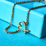 TIFFANY&Co ティファニー ラビングハート ブレスレット １８金YG