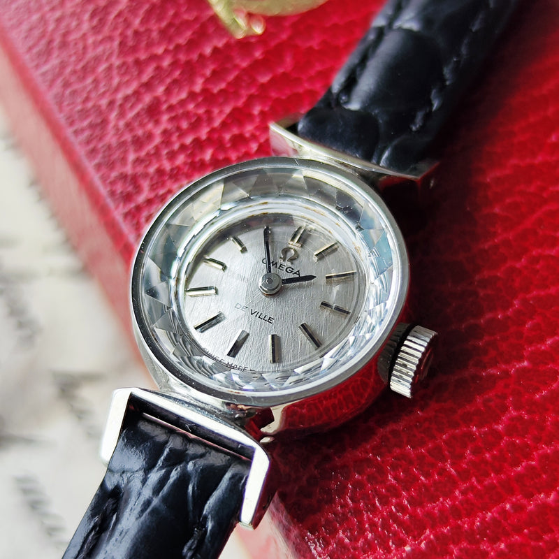 【OH済み】OMEGA オメガ DE VILLE デビル 手巻き腕時計 カットガラス